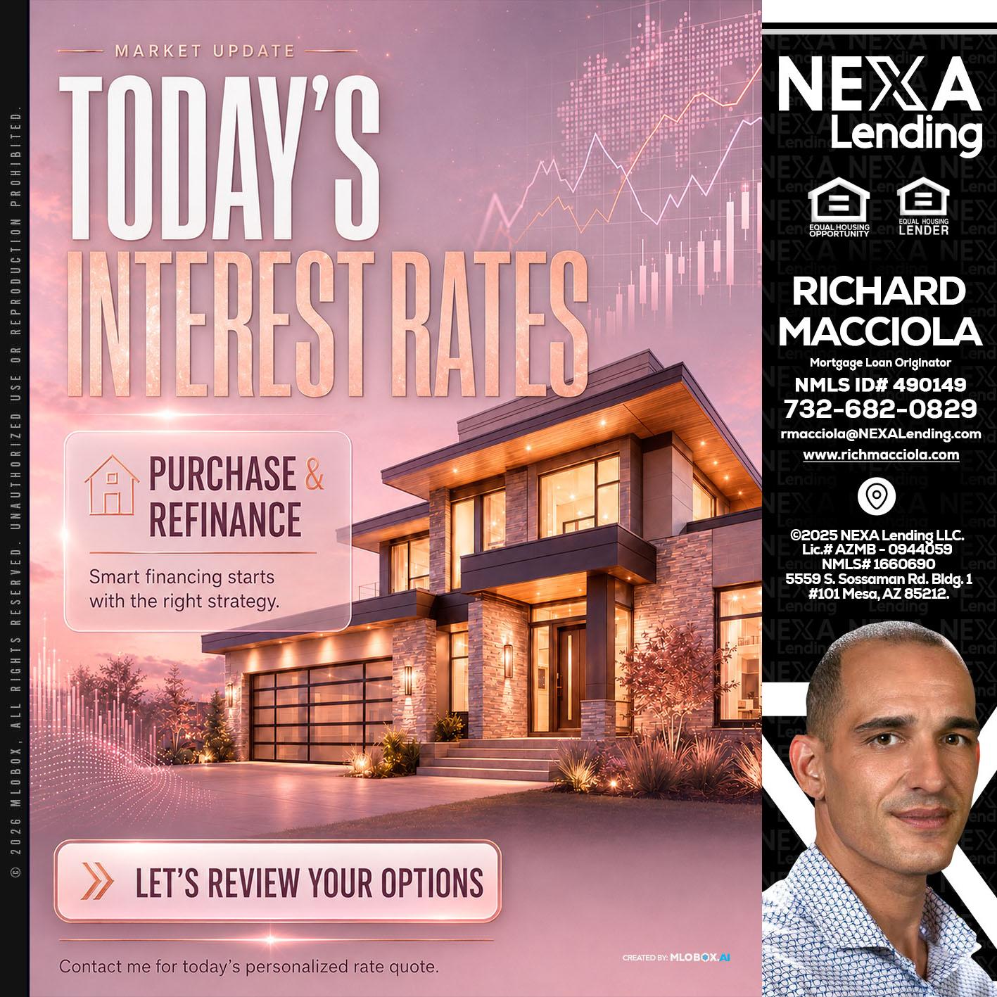 todays interest rates - Richard Macciola -Mortgage Loan Originator