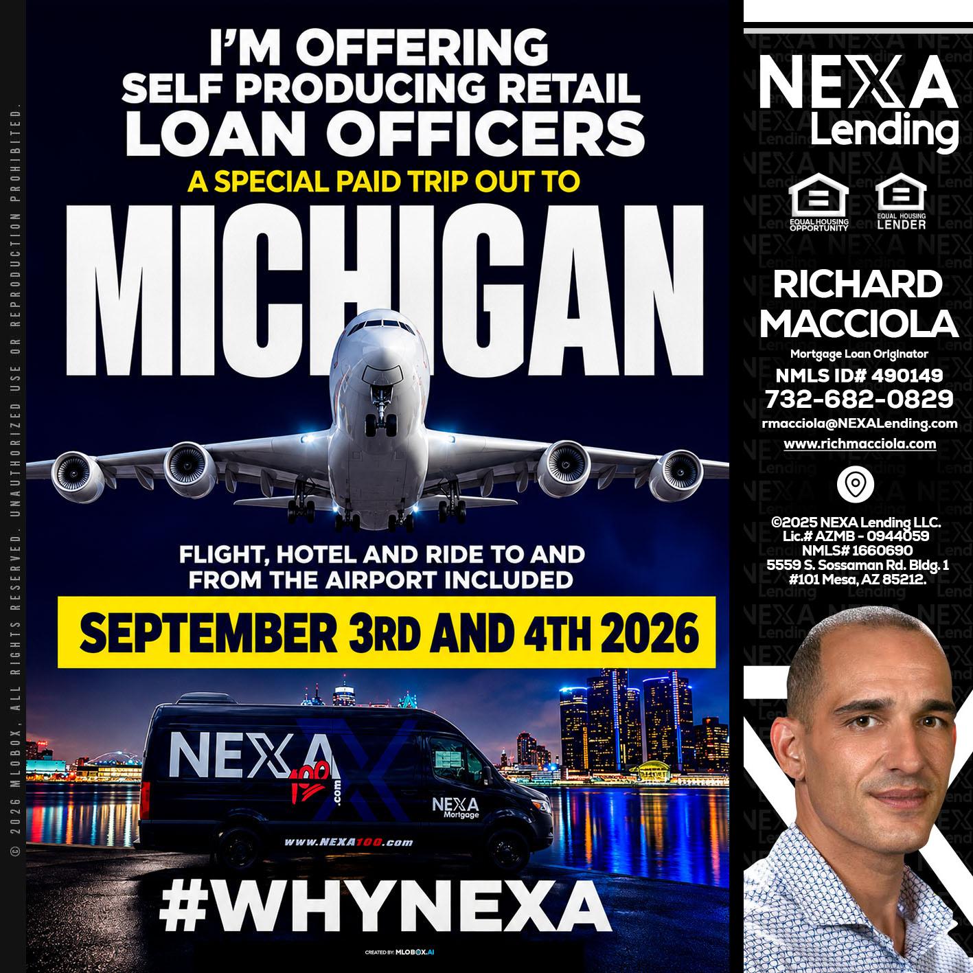 MICHIGAN - Richard Macciola -Mortgage Loan Originator
