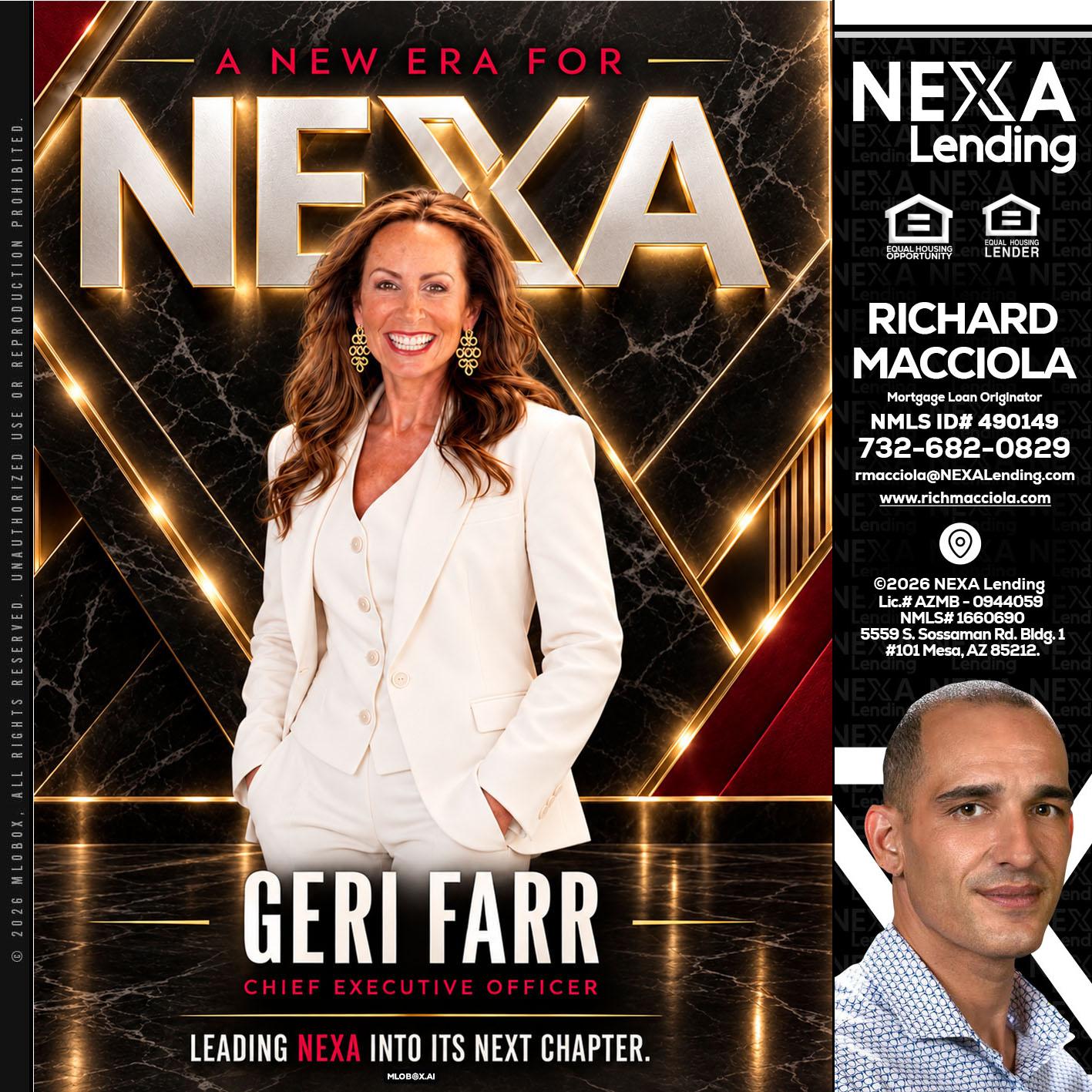 GERI FARR - Richard Macciola -Mortgage Loan Originator