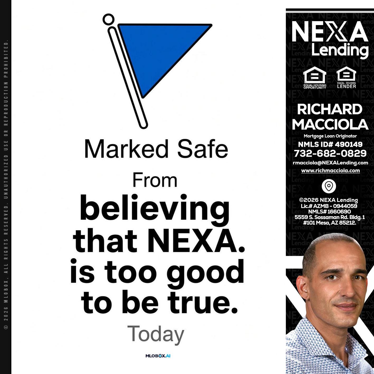 MARKED SAFE - Richard Macciola -Mortgage Loan Originator