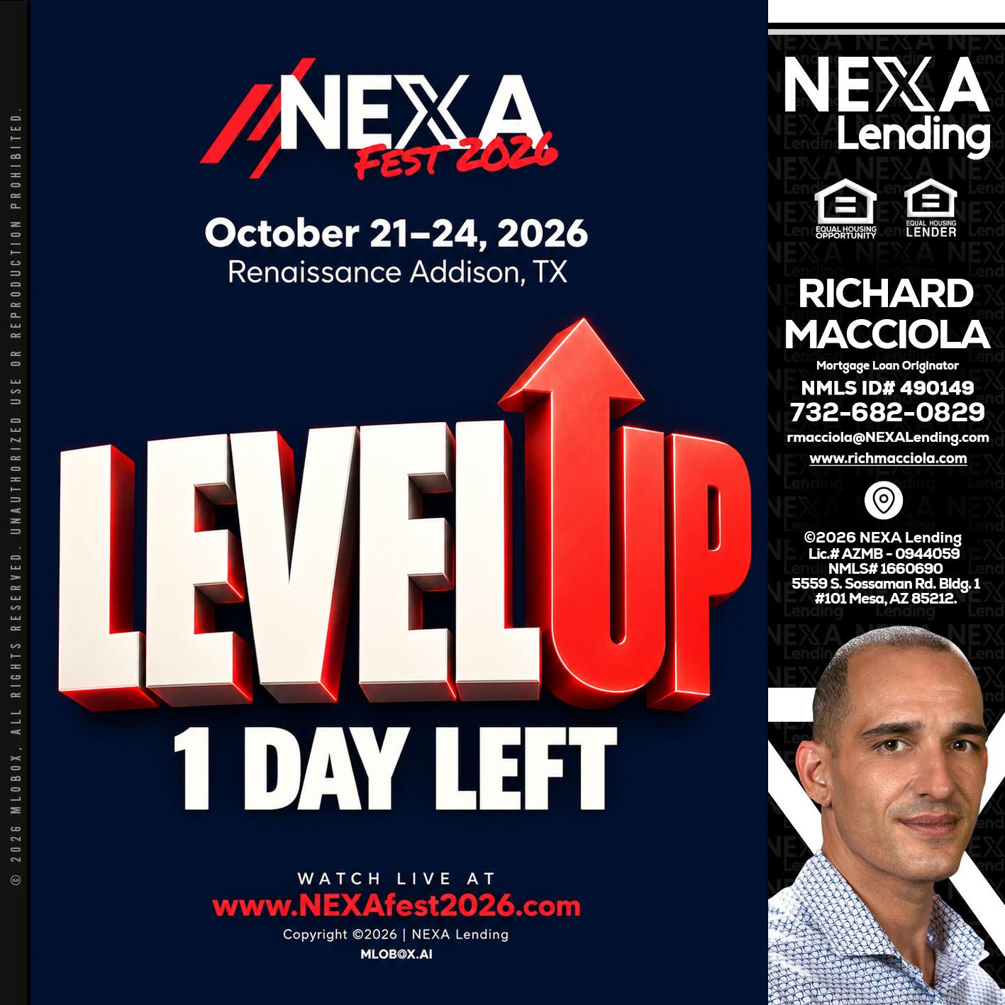 LEVEL UP - Richard Macciola -Mortgage Loan Originator