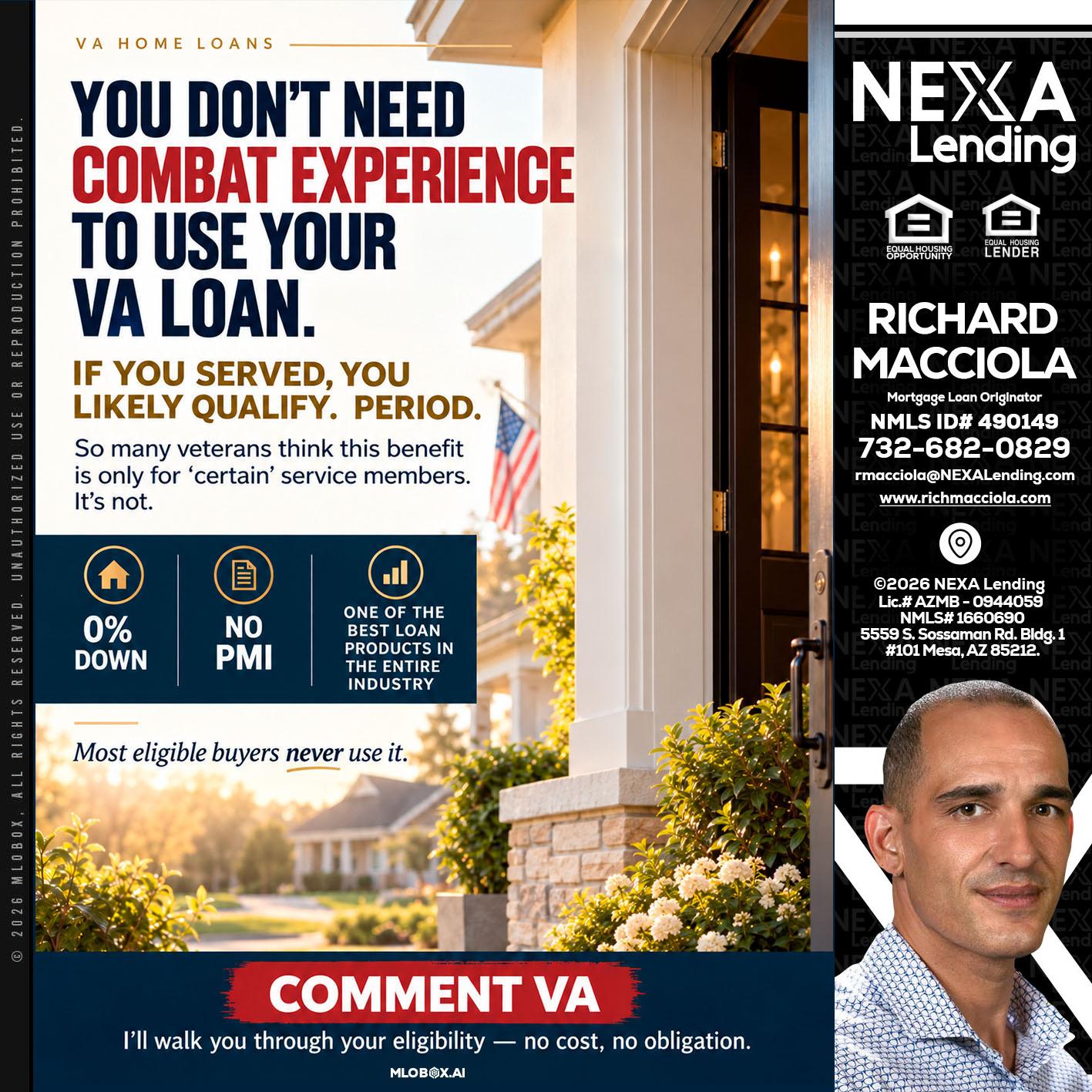 YOU DONT NEED - Richard Macciola -Mortgage Loan Originator