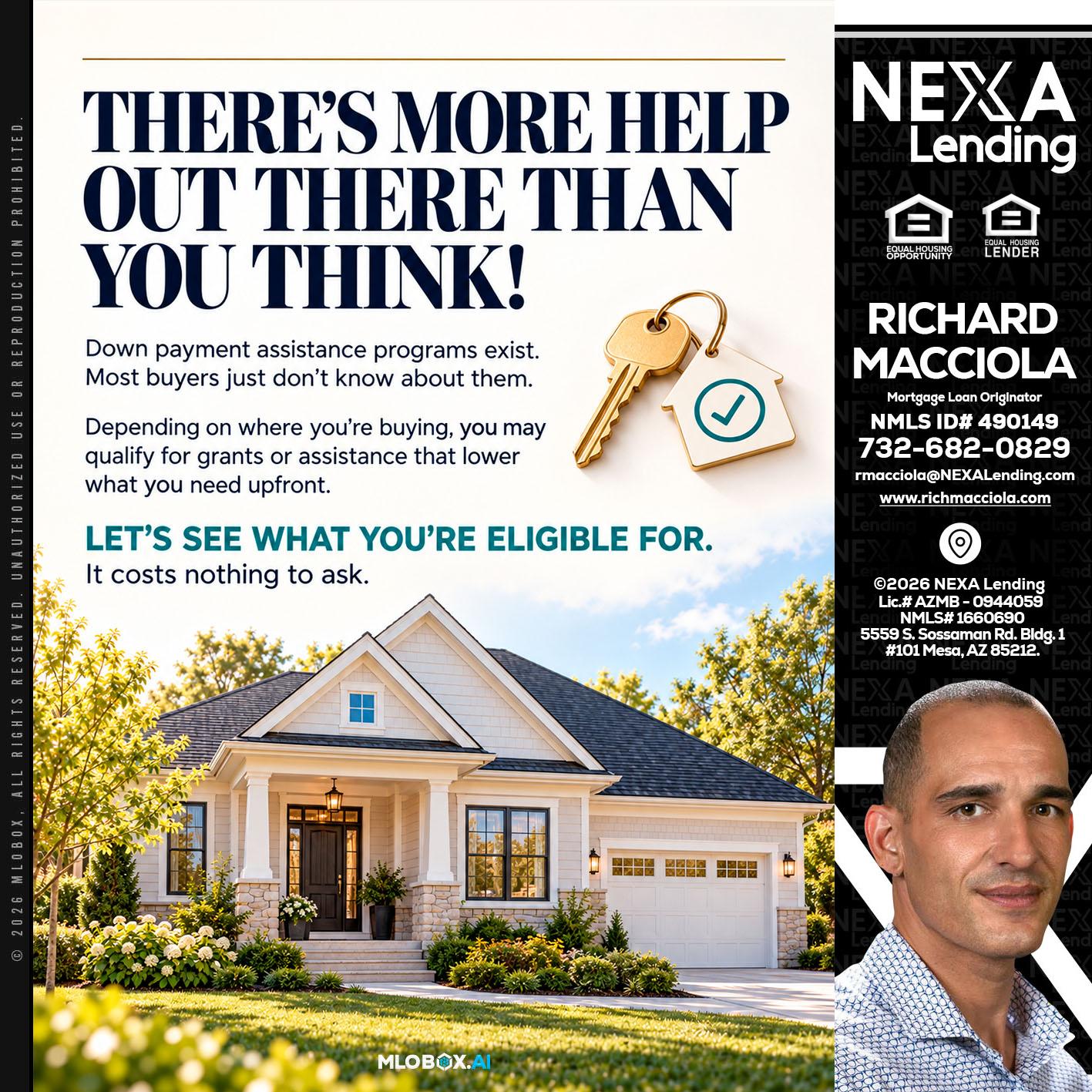 THERES MORE - Richard Macciola -Mortgage Loan Originator