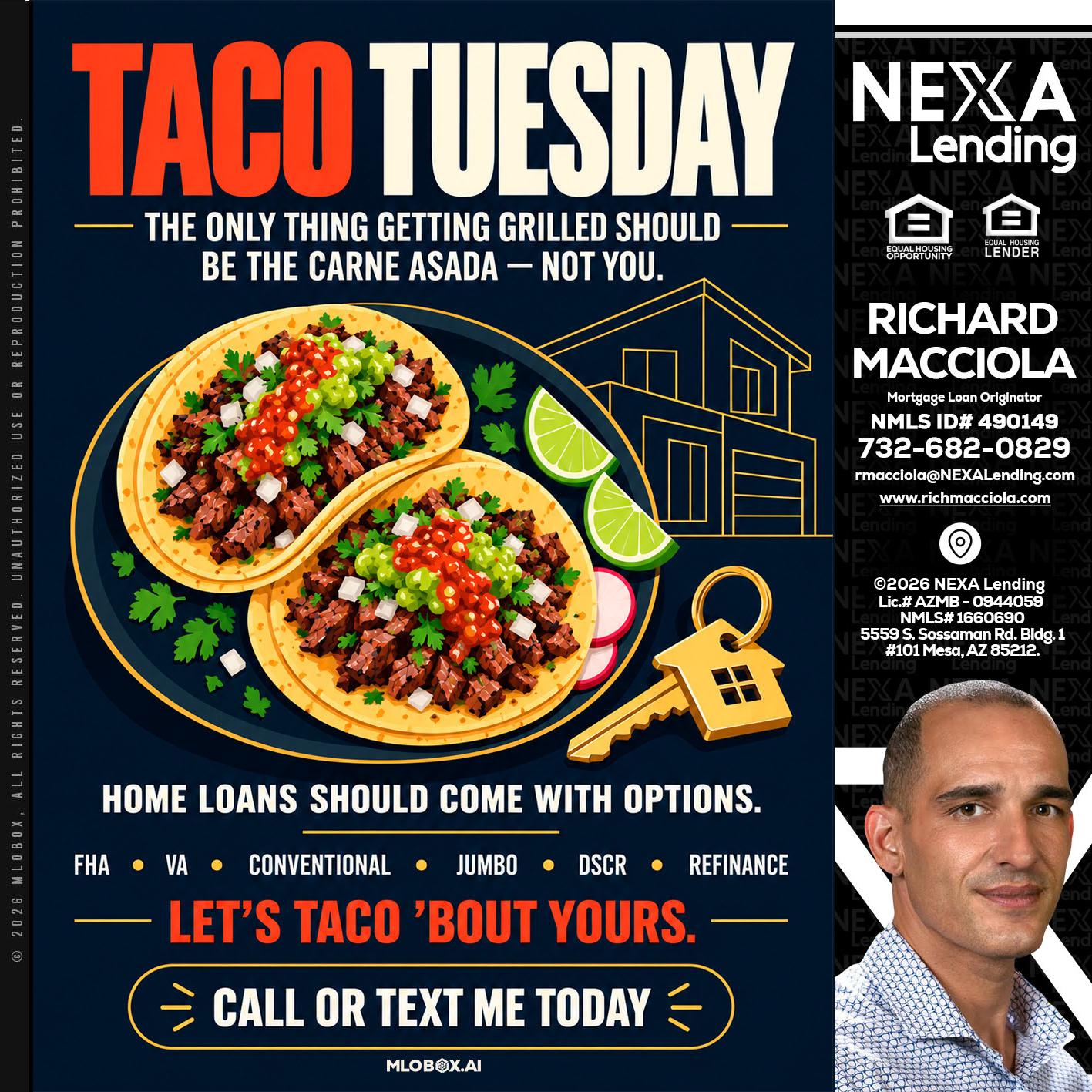 TACOS TUESDAY - Richard Macciola -Mortgage Loan Originator