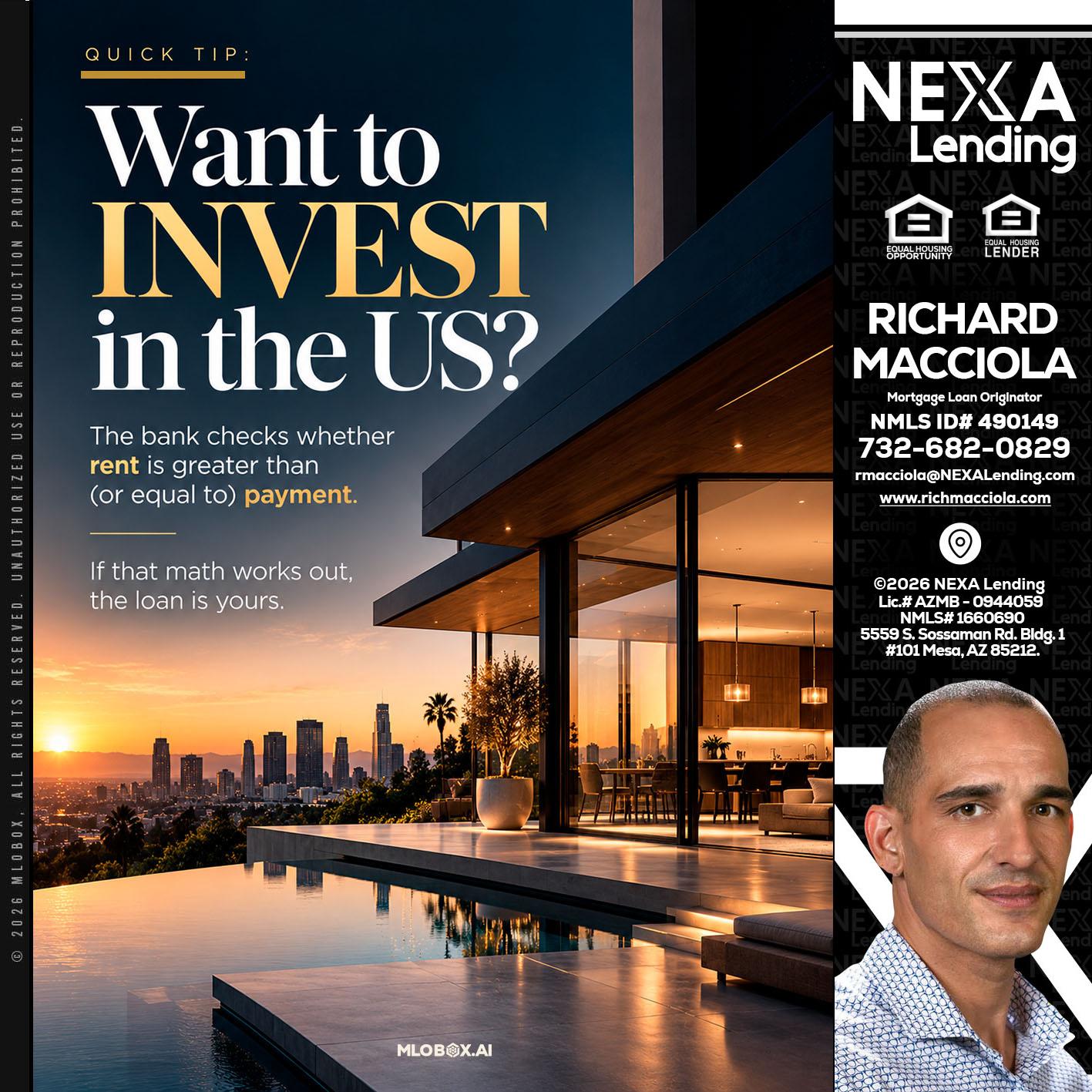 QUICK TIP - Richard Macciola -Mortgage Loan Originator